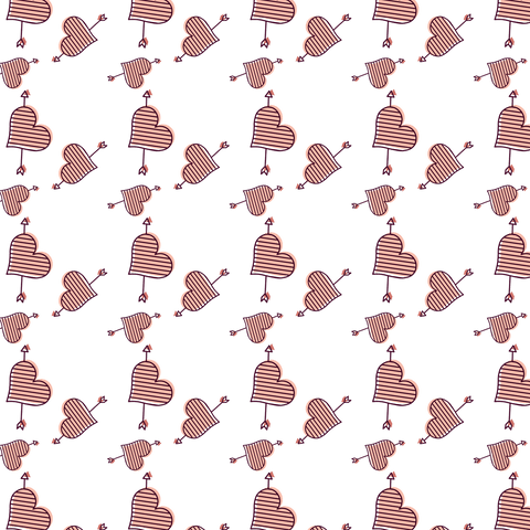 Seamless Striped Red Hearts Pattern on Transparent Background - Download Free Stock Videos Pikwizard.com