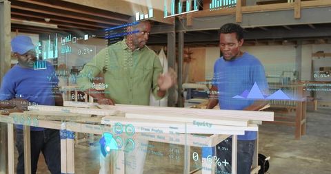 Woodworkers Collaborating with Augmented Reality Data Overlays for Precision Carpentry