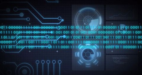 Streaming Binary Data Across Futuristic Cybersecurity Dashboard with HUD Analytics