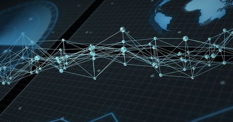 Digital Data Connections Over Dark Background Concept - Download Free Stock Images Pikwizard.com
