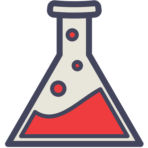 chemistry lab flask with red liquid on transparent background - Download Free Stock Videos Pikwizard.com