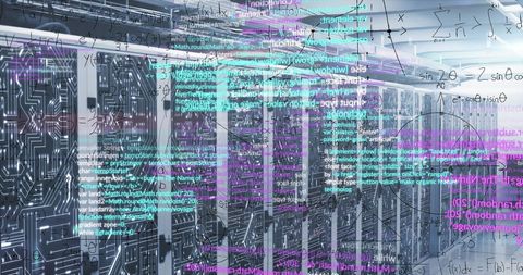 Complex Data Processing in Server Room with Digital Interface - Download Free Stock Images Pikwizard.com
