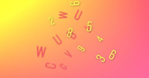 Vibrant Gradient Backdrop with Floating Letters and Numbers - Download Free Stock Images Pikwizard.com