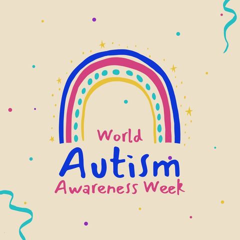 colorful graphic celebrating world autism awareness week - Download Free Stock Templates Pikwizard.com