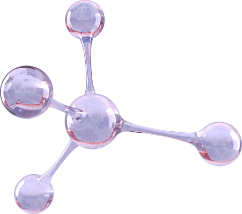 Transparent Abstract Molecular Structure Model with Pink Highlights - Download Free Stock Videos Pikwizard.com