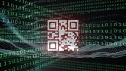 Digital QR Code Shimmering with Binary Data Stream