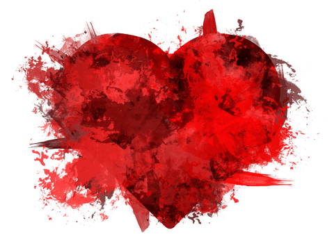 Exploding Red Heart with Artistic Blurred Effect in Transparent Design - Download Free Stock Videos Pikwizard.com