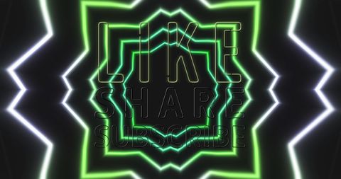 Neon effect social media engagement promotion