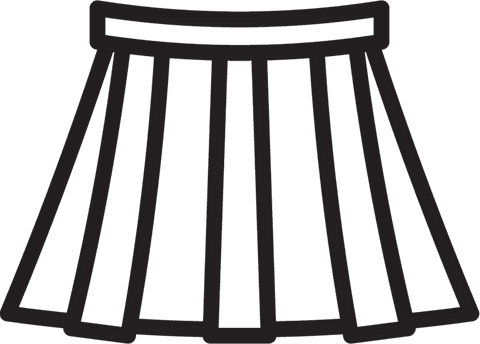 Pleated Skirt Outline on Transparent Background for Fashion Design - Download Free Stock Videos Pikwizard.com