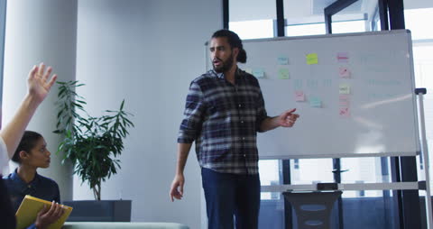 Diverse Team Collaboration During Office Meeting