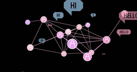 Dynamic Social Media Network Communication Conceptual Illustration - Download Free Stock Images Pikwizard.com