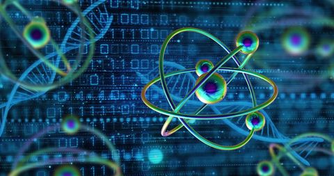DNA Strand Over Binary Code Highlighting Data Processing - Download Free Stock Images Pikwizard.com