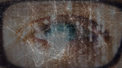 Digital Eye with Network Connections Animation