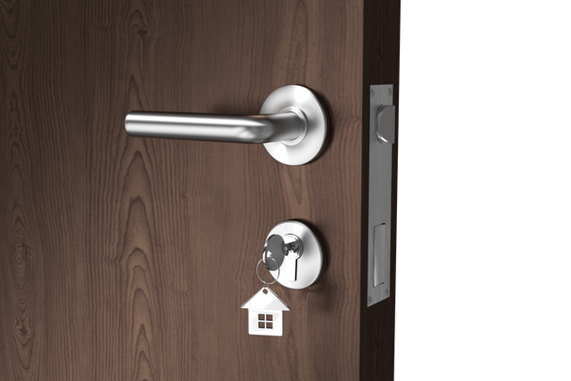 House Key in Lock on Wooden Door, Transparent Background - Download Free Stock Videos Pikwizard.com