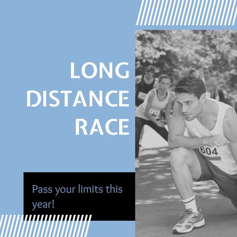 caucasian athletes preparing for long distance race, fitness motivation - Download Free Stock Templates Pikwizard.com