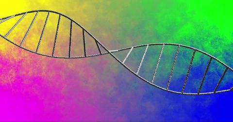 DNA Strand Concept on Colorful Gradient Background - Download Free Stock Images Pikwizard.com