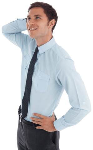 Caucasian Businessman Thinking Confidently on Transparent Background - Download Free Stock Videos Pikwizard.com