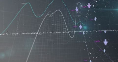 Dynamic Data Flow with Analytics Visuals on Grid - Download Free Stock Images Pikwizard.com