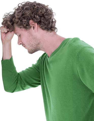 transparent view thoughtful young man green sweater - Download Free Stock Videos Pikwizard.com