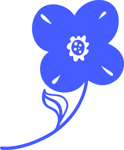 elegant blue flower vector on transparent background for minimalist designs - Download Free Stock Videos Pikwizard.com