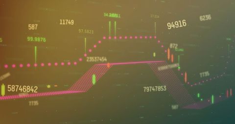 Holographic Financial Graphs and Data Representation - Download Free Stock Images Pikwizard.com