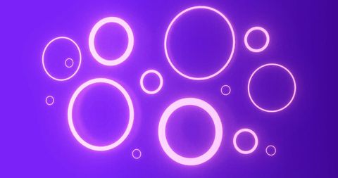 Glowing Pink Neon Rings on Purple Background - Download Free Stock Images Pikwizard.com