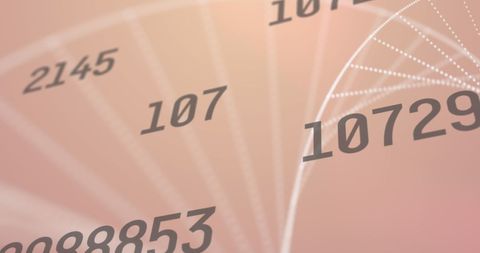 Dynamic Data Abstract with Numerals on Pink Background - Download Free Stock Images Pikwizard.com