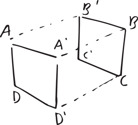 transparent 3d rectangle geometry diagram with labels - Download Free Stock Videos Pikwizard.com