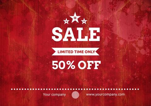 Dynamic Red Sale Promotion with Limited Time Offer - Download Free Stock Templates Pikwizard.com