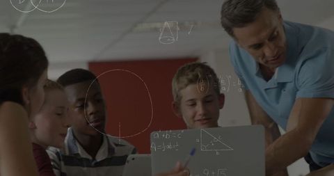 engaged students learning math with technology - Download Free Stock Images Pikwizard.com