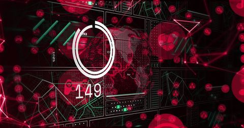 Futuristic Digital Data Interface with Numeric Analysis - Download Free Stock Images Pikwizard.com