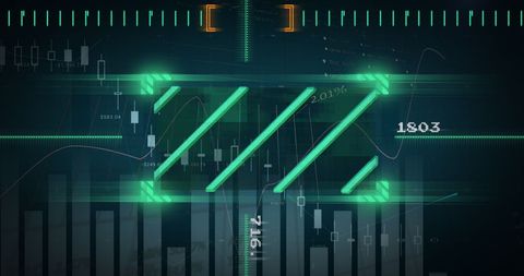 futuristic interface with financial data visualization - Download Free Stock Images Pikwizard.com