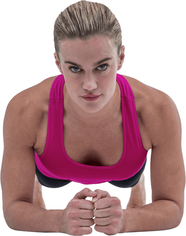 strong muscular woman holding plank in transparent workout time - Download Free Stock Videos Pikwizard.com