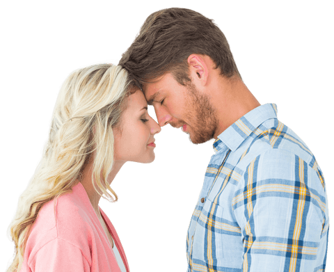 Transparent Couple Touching Foreheads Expressing Love Affection - Download Free Stock Videos Pikwizard.com