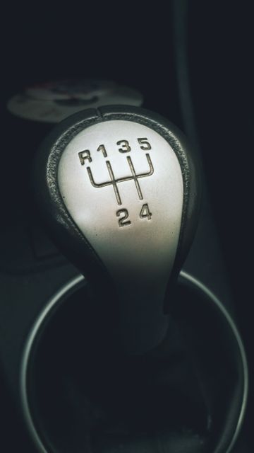 Close-up of Manual Gear Shift in Car Interior - Download Free Stock Images Pikwizard.com