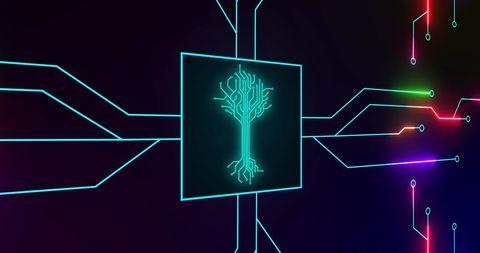 Digital Circuit with Futuristic Tree Design - Download Free Stock Images Pikwizard.com