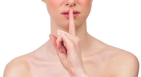 transparent woman making a quiet gesture isolated - Download Free Stock Videos Pikwizard.com