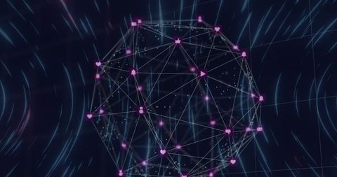 Digital Connections in a Futuristic Network Sphere - Download Free Stock Images Pikwizard.com