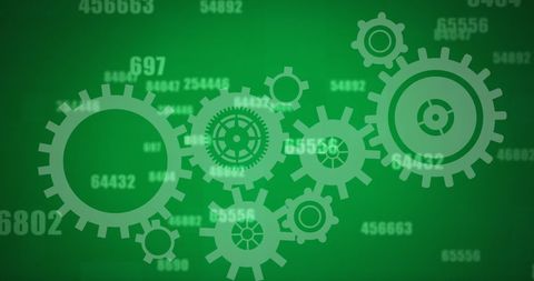 Futuristic Digital Gears with Data Flow Elements - Download Free Stock Images Pikwizard.com