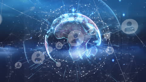 Global Networking and Technology Concept with Digital Globe