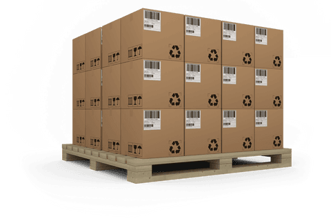 stack of cardboard boxes on transparent wooden pallet - Download Free Stock Videos Pikwizard.com