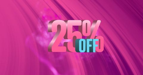 Colorful 25 Percent Discount on Pink Background - Download Free Stock Images Pikwizard.com