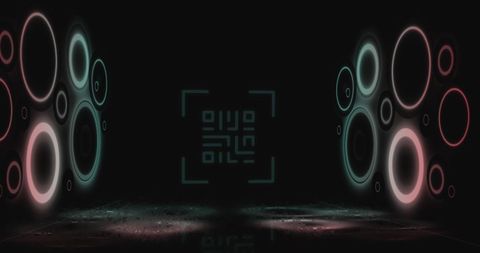 Digital QR Code with Abstract Circular Patterns - Download Free Stock Images Pikwizard.com