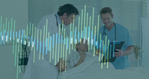 Healthcare Professionals Discussing Diagnosis with Hospitalized Patient