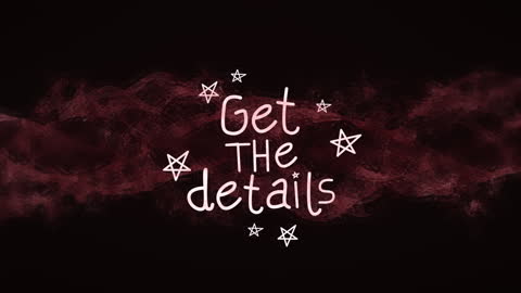 Creative 'Get the Details' Digital Message with Particle Background
