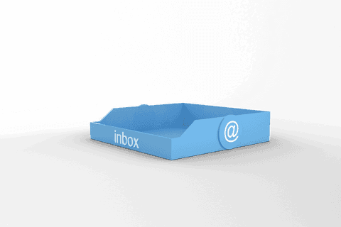blue email inbox tray on transparent background - Download Free Stock Videos Pikwizard.com