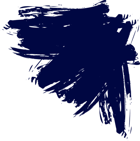 Abstract navy blue brush strokes on transparent background
