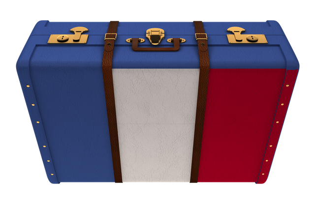 Suitcase with French Flag Illustration on Transparent Background - Download Free Stock Videos Pikwizard.com