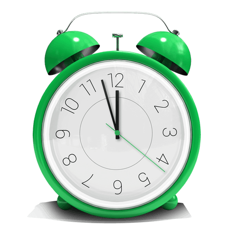 Classic Twin Bell Green Alarm Clock on Transparent Background - Download Free Stock Videos Pikwizard.com