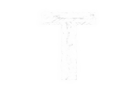 Cloud t letter on transparent background illustration